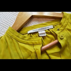 Green/yellow Diane Von Furstenberg blouse